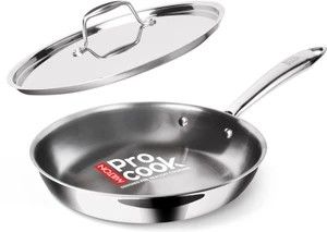 MILTON Pro Cook Triply Stainless Steel Fry Pan with Lid Fry Pan 2...more