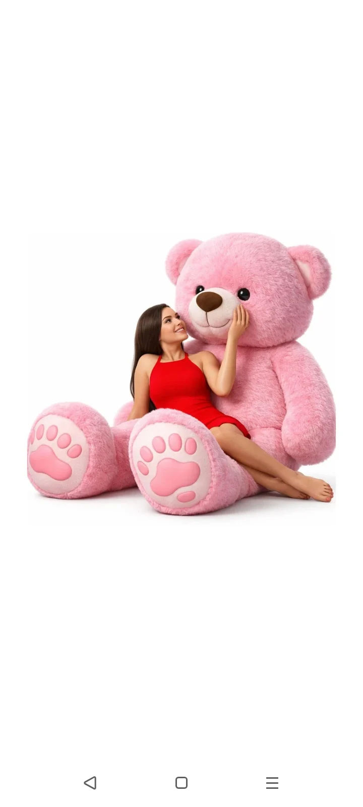 Take a look at this stuffed toys 4 feet pink teddy bear / high quality / love teddy For girls
