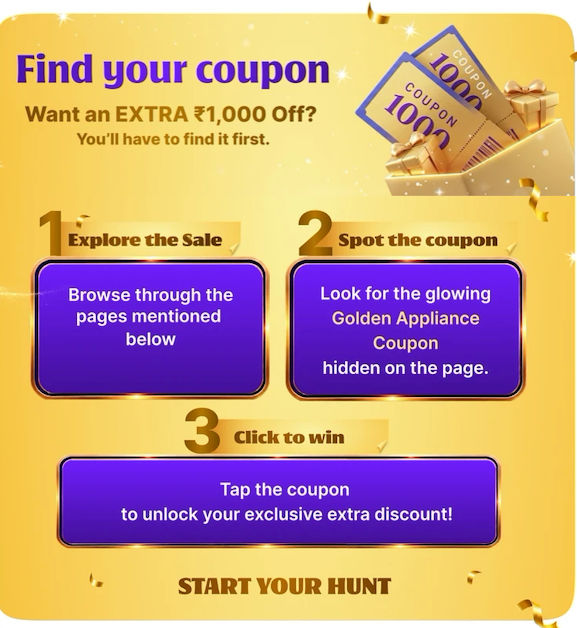 Appliance Mystery Box -Get discounts up to ₹1000