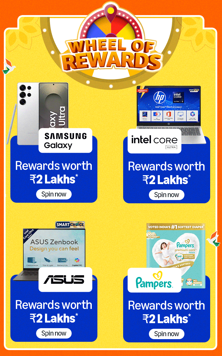Great Freedom Sale Wheel of Rewards - Unlock Rewards up to Rs 2500 on Laptops
