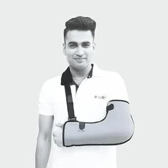 p+care Comfort Arm Sling for Shoulder and Arm Support | For Fractures, Sprains, Dislocations & Post-Surgery Recovery | Prevents Movement | Reduces Strain | For Right & Left Arm