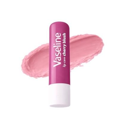 Vaseline Lip Care | Cherry Blush Tinted Lip Balm Stick | Up to 48Hr Moisturization | with Petroleum Jelly & Vitamin E | Made in South Korea | 4.8g