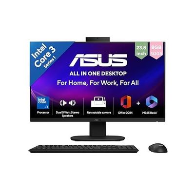 [Coupon + HDFC CC EMI] ASUS V440 23.8" All-in-One PC | Core 3 100U | 8GB/512GB | Win 11 + Office 24 | Wireless KB & Mouse