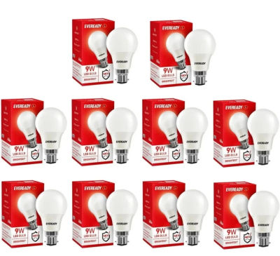 Eveready Basic 9W standard B22 Bulb Pack of 10