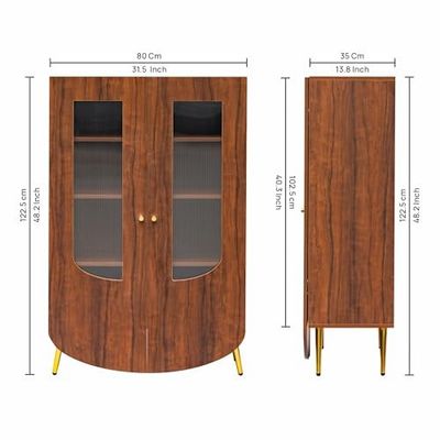 [HDFC Card Offer] Rocco Denzo Kitchen Storage Cabinet | Fluted Acrylic Doors