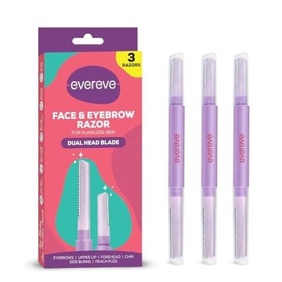 Evereve Face & Eyebrow Razor for Women, Pack of 3
