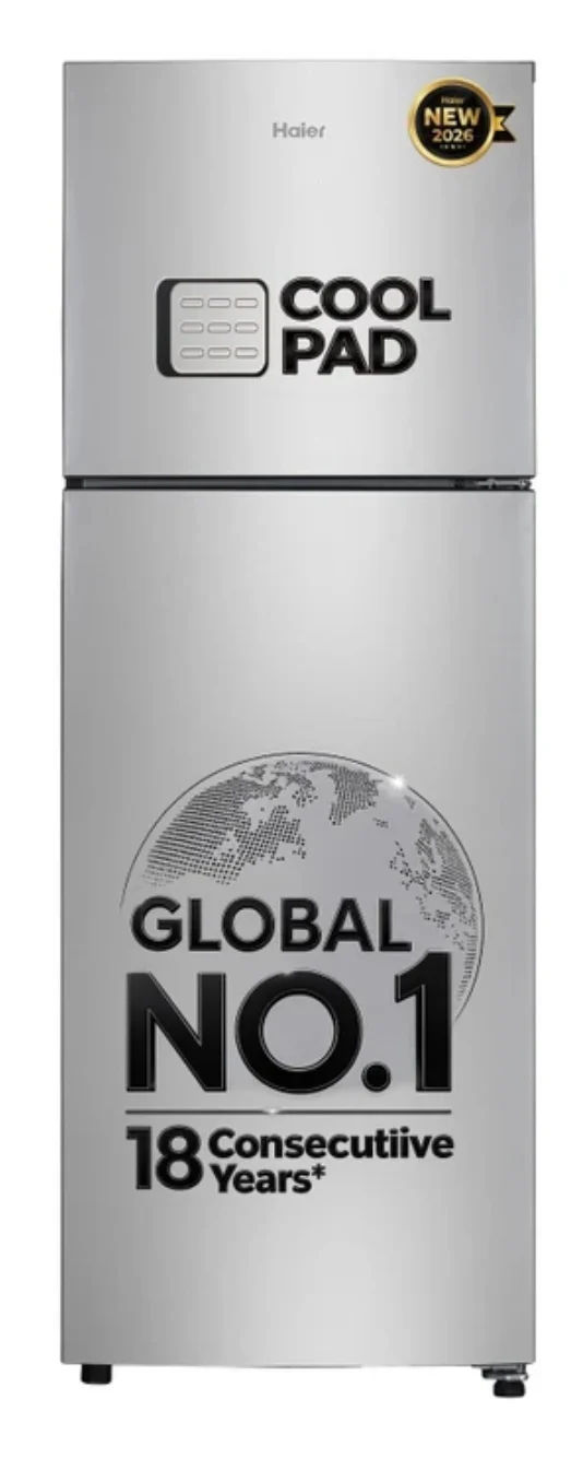 Haier 240 L Frost Free Double Door Refrigerator with Spacious Fresh Zone (Moon Silver)