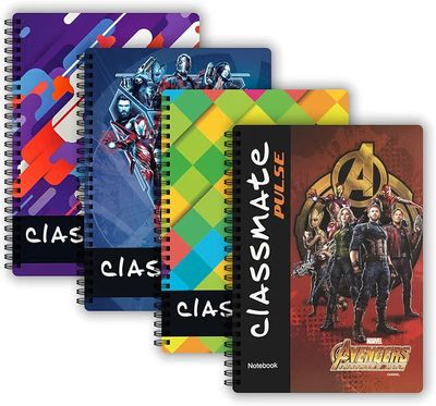 Classmate Pulse Notebook - 267 X 203, 160 Pages, Single Line, Wiro Binding, Multicolor (2105007) : Amazon.in: Office Products