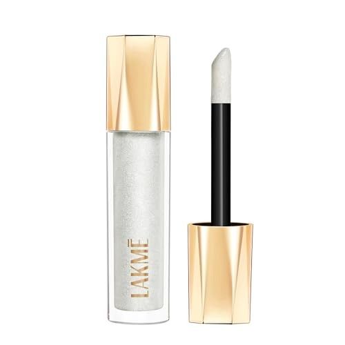 Lakme Glitterati Lip Glaze | Delicious Coconut-Vanilla Scent, 301 Crystal Crush 5ml