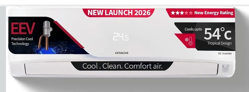 Hitachi Smart Choice 1.5 Ton 3 Star, 2026 Inverter Split AC(4 Way Swing,RAS.D318PCD2BS1, White)