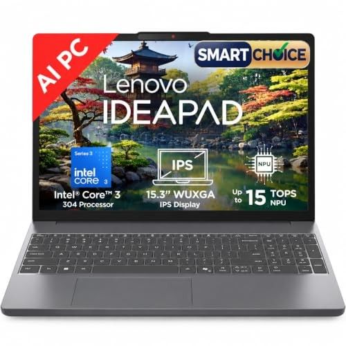 Lenovo IdeaPad Slim 3 Smartchoice (2026) Intel Core 3 304 AI PC (8GB RAM/512GB SSD/15.3