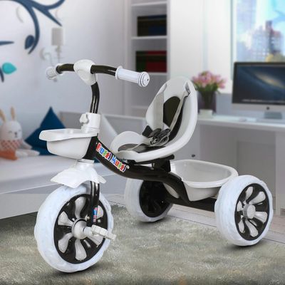 TOYSHOPPEE Play Kids/Baby Tricycle with Basket and Safety Belt 12...more