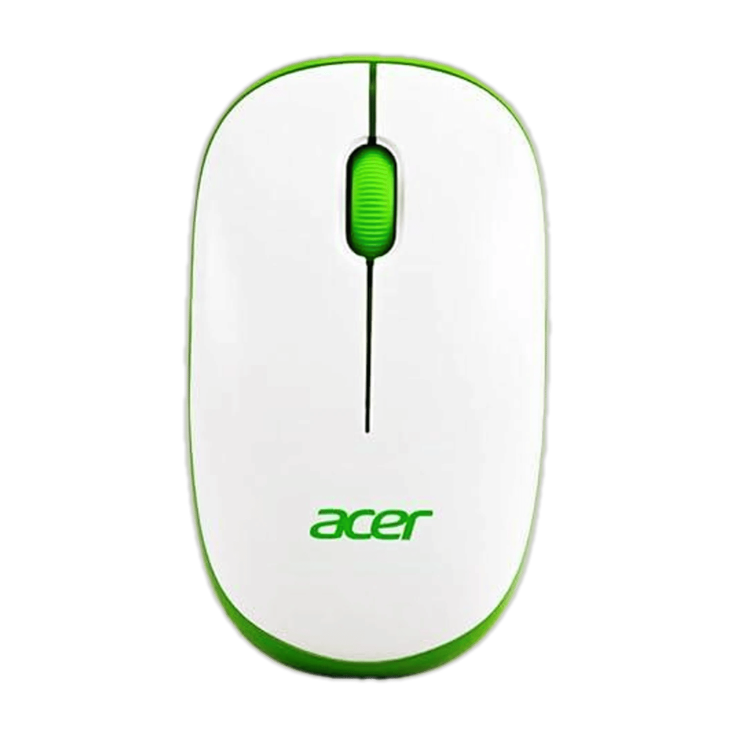 Acer Flow Ambidextrous Optical Mouse Wireless Mouse, White/Green (2.4GHz Wireless, White, Green)