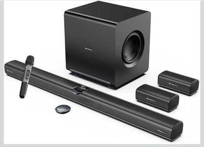 ZEBRONICS Juke Bar 11000 Soundbar, 1610W RMS, 11.2.4 Ch, Dolby Atmos, DTS:X 11 High-Performance Drivers, Auracast, Wireless Dual-Driver Subwoofer & Rear Satellites, BT v5.3, HDMI eARC, Optical, UHF Mic