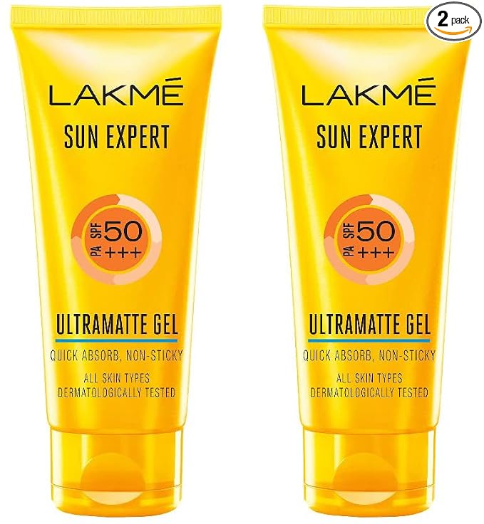 LAKMÉ Sun Expert Spf 50 Gel For All Skin Types, 50 G (Pack Of 2)