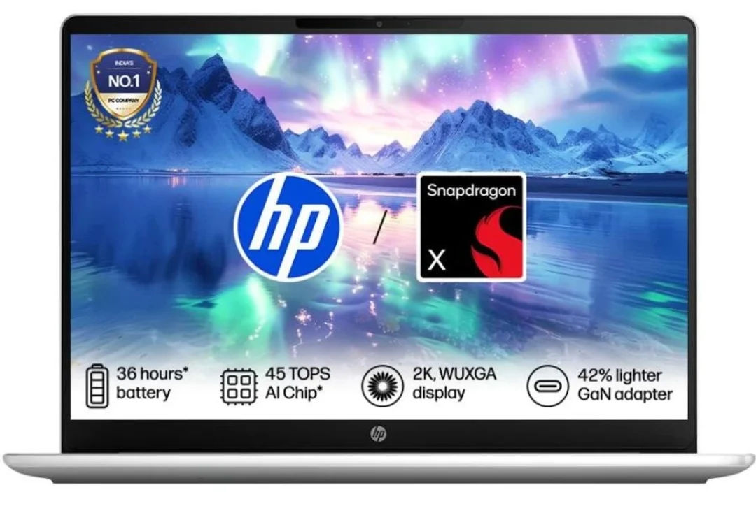 HP Omnibook 3 Next Gen AI PC Snapdragon X - (8 GB/512 GB SSD/Windows 11 Home)(14 inch, Silver, 1.42 kg)