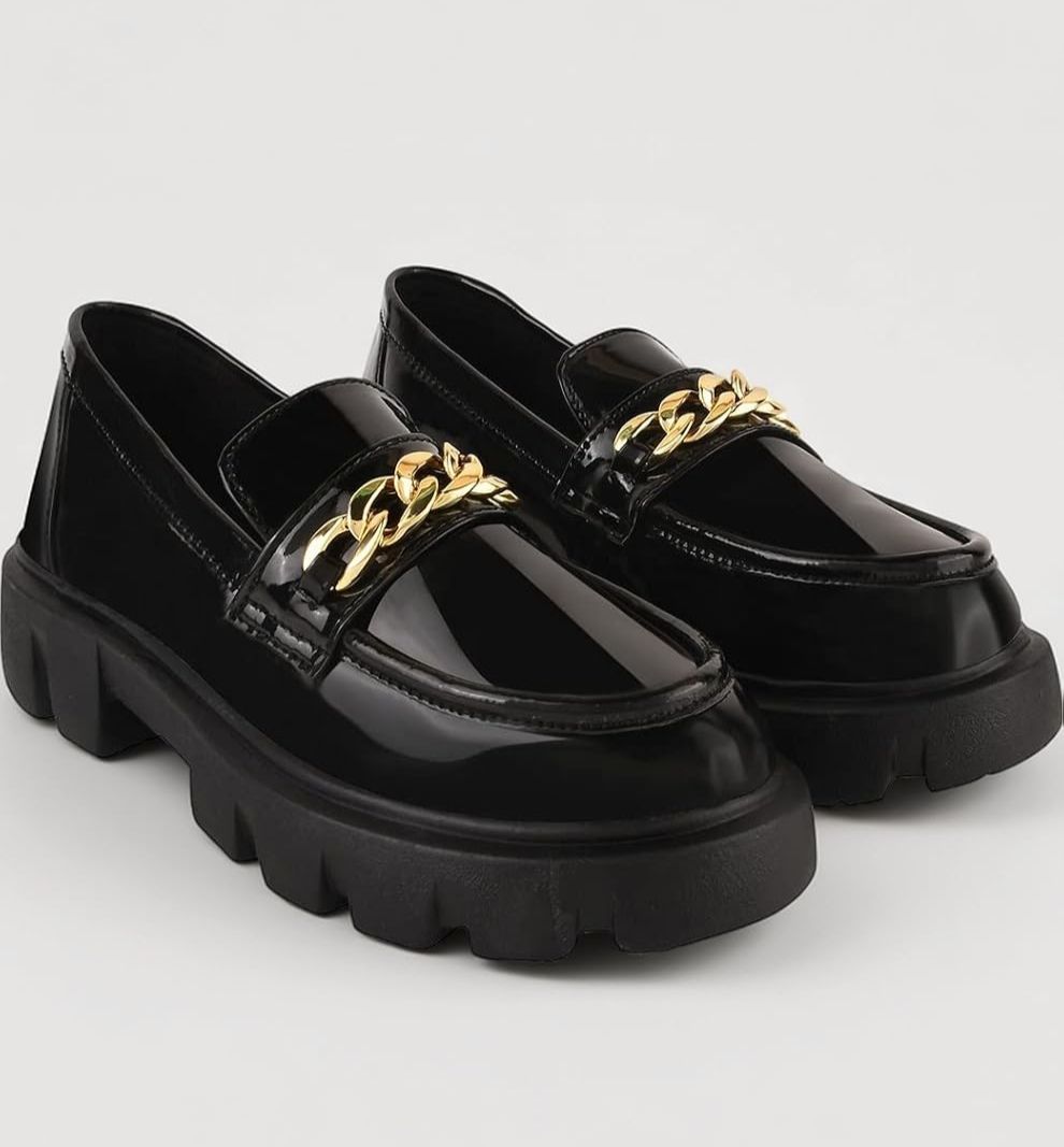 Shoetopia Girls L-22 Black Dress Shoe - 8 UK (Girls-L-22-Black)
