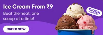 Swiggy : Icecreams at ₹9