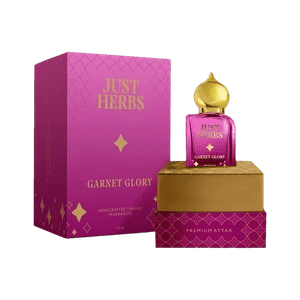 Just Herbs Garnet Glory Premium Attar ,Non-Alcoholic , Long lasting Floral Attar (Woody, Oud (agarwood), Sandalwood)