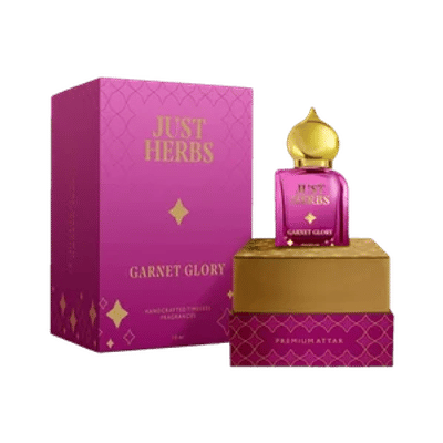 Just Herbs Garnet Glory Premium Attar ,Non-Alcoholic , Long lasting Floral Attar (Woody, Oud (agarwood), Sandalwood)