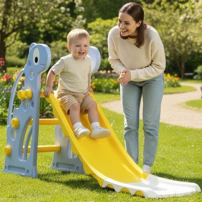 Slide for Kids (2-4 Years) | Compact Indoor & Outdoor Baby | Durable Plastic & Rounded Edges Slide with Anti-Slip Steps | Stable Design & Easy Assembly Smooth Slider for Toddlers