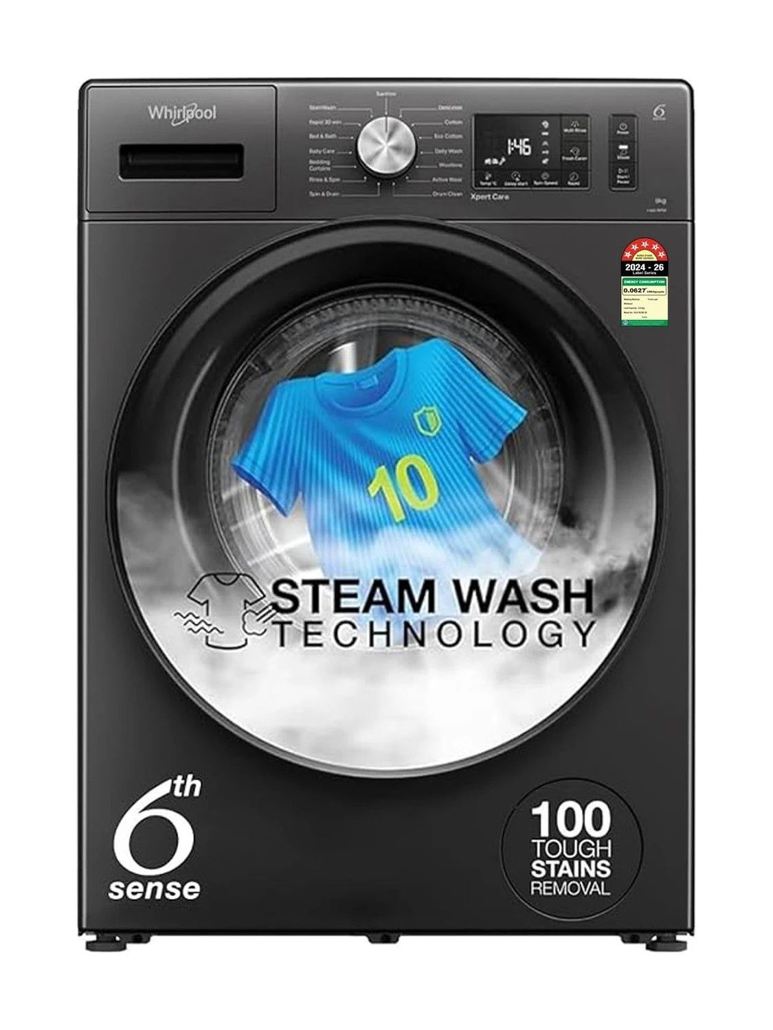 Whirlpool 8 kg 5 Star Inverter Steam Technology, 100+ Tough Stain...more