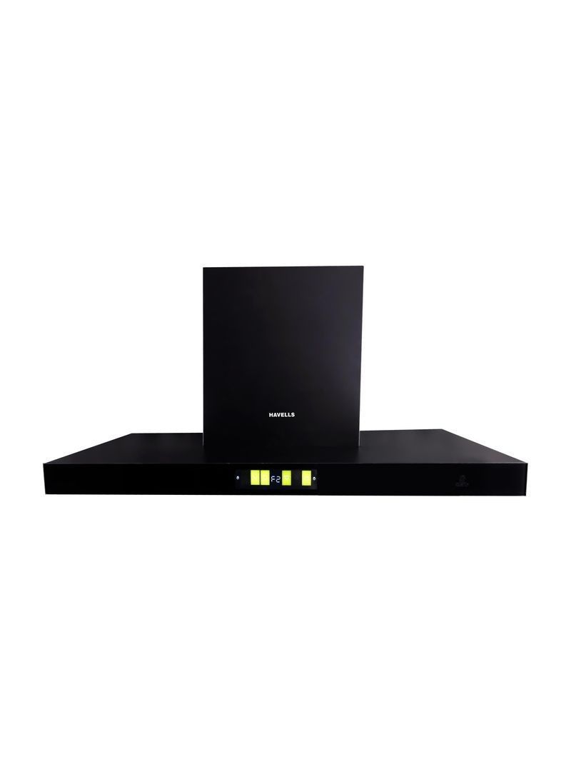 HAVELLS Mirak BLDC 90cm T Shape Glass Kitchen Chimney 1700 CMH 55.5 cm Auto Clean Chimney (Wall Mounted, Black)