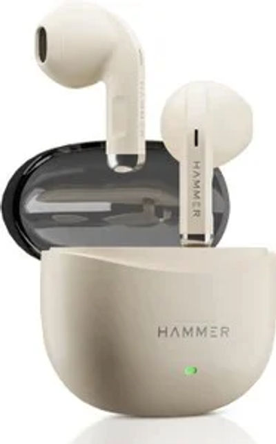 Hammer Ultra Pods Tws Earbuds, Latest Bluetooth V6.0, 50H Playtime Bluetooth Headset (Beige, True Wireless)