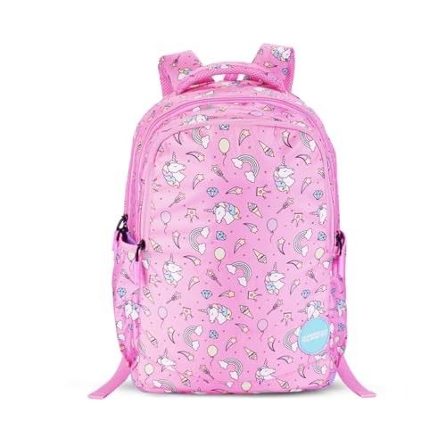 American Tourister Starlet | 25.5L Backpack | School Bag | 3 Compartments | School Bag for Girls | Pink | 1 Year Global Warranty