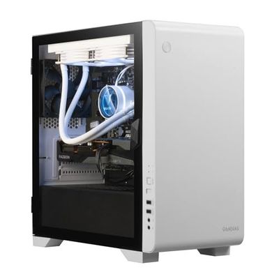 GAMDIAS Mars E2 White | M-ATX Gaming PC Case with Tempered Glass
