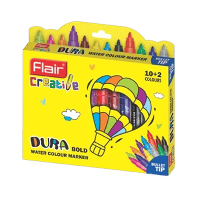 Flair Creative Dura Bold Water Color (Set of 12, Multicolor)