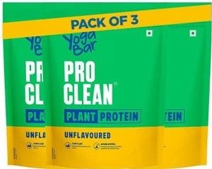 Yogabar Plant Protein Unflavoured | 28g per scoop | Clean protein Plant-Based Protein (1.5 kg, Unflavoured)