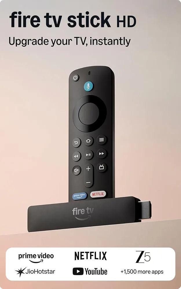 Amazon Fire TV Stick HD (newest model), our fastest HD stick yet, 1,500+ apps, smart voice search with Alexa+
