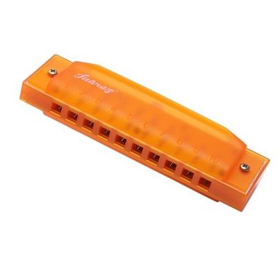 Juarez JJ10OR Harmonica in Orange - Easy to Play, Rich Sound, Portable Instrument