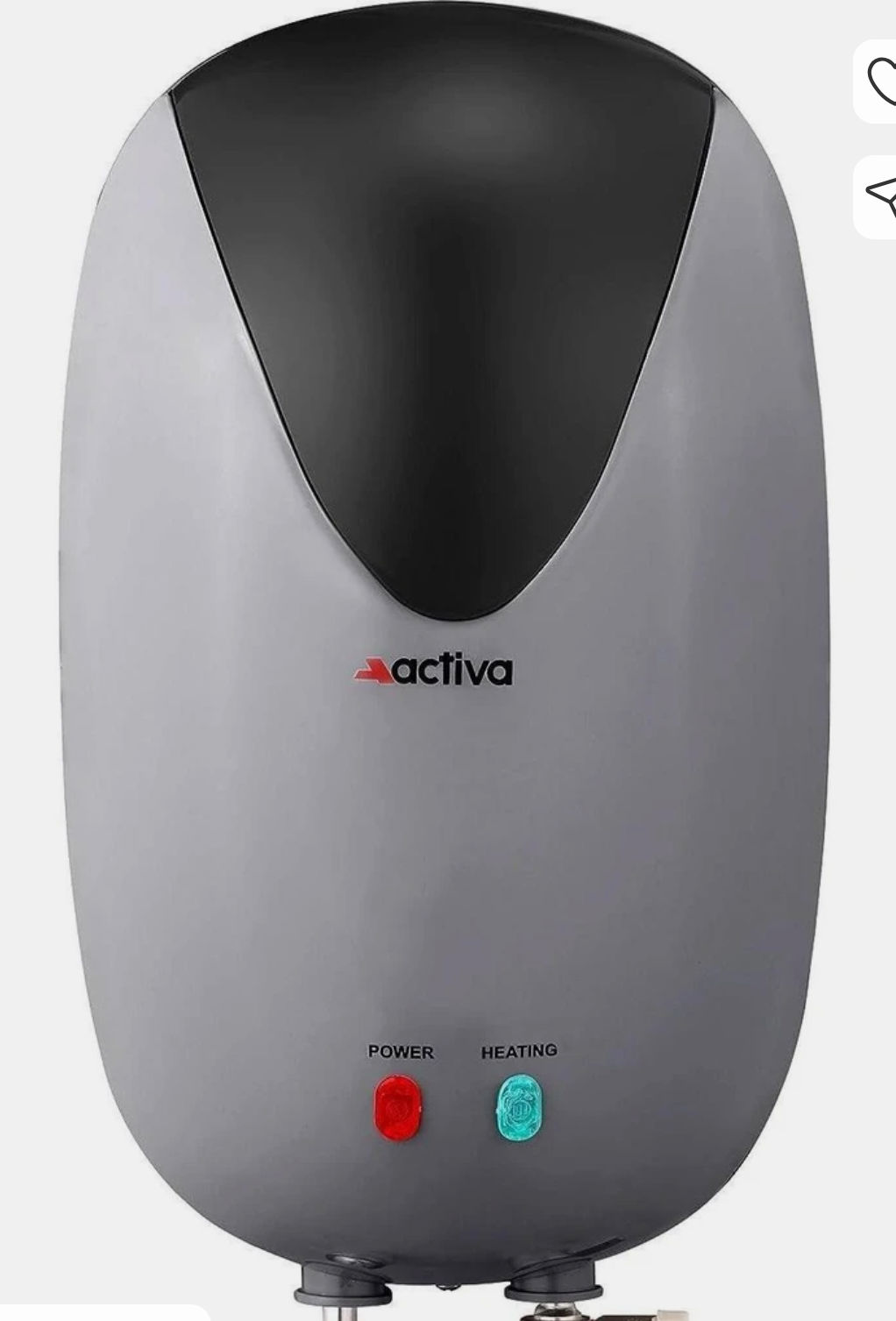 3 L Instant Water Geyser (3 KVA Special Anti Rust Coated SS Tank, Full Abs Body 5 Years Warranty Black, Grey) (Grey)