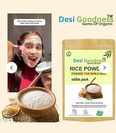 Desi Goodness - viral rice powder Fairness Face Pack for All Skin Type (Pack of 1)