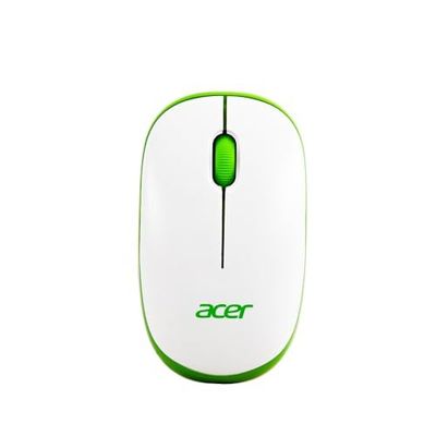 acer Flow Wireless Mouse | 1600 DPI Optical Sensor | 2.4GHz Wireless with USB Nano Receiver | Ergonomic Lightweight Design | Smooth Tracking for Laptop, PC & Mac - White/Green