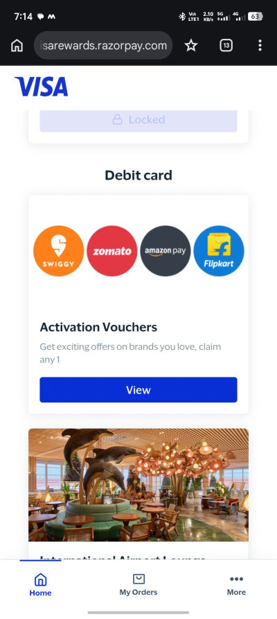 Visa debit card gift card @1₹