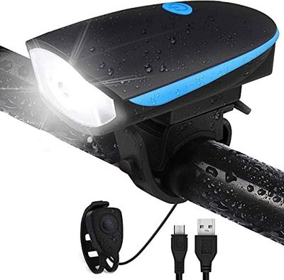 Techista 2-in-1 Rechargeable and Waterproof LED Cycle Front Lights (3 Modes)