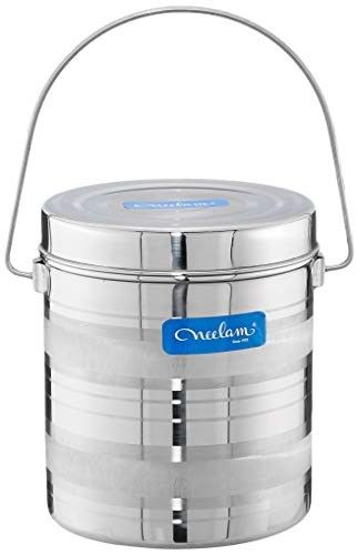 Neelam Stainless Steel Size 15 22 Gauge Diamond Milk Pot with Wire Handle, 3650 ml
