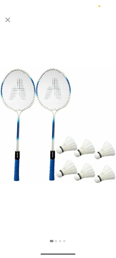 Badminton racket set of 2 with 6 shuttlecock