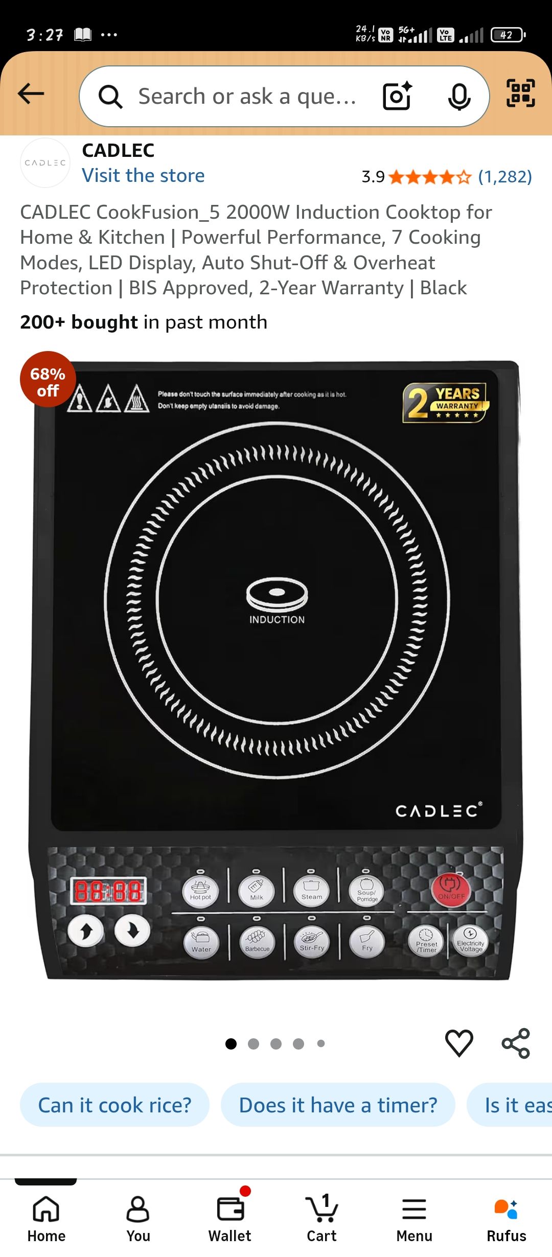 CADLEC CookFusion_5 2000W Induction @1112