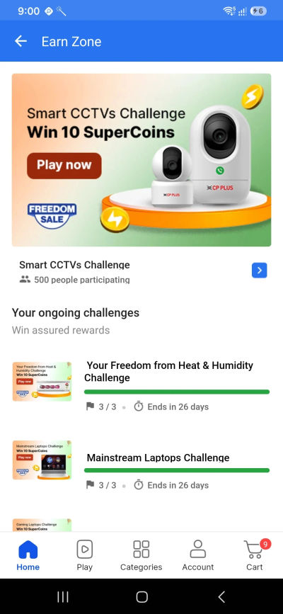 flipkart challege - Smart CCtV challenge.10 supercoins