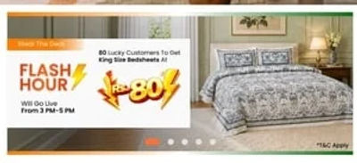 Pepperfry| Flash sale - King Size Bedsheet for Rs. 80 | Sale goes live at 3 pm