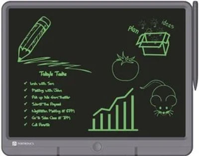 Portronics Ruffpad 15 , POR 1237 11.6 x 8.5 inch Graphics Tablet Connectivity - Wireless (Grey)