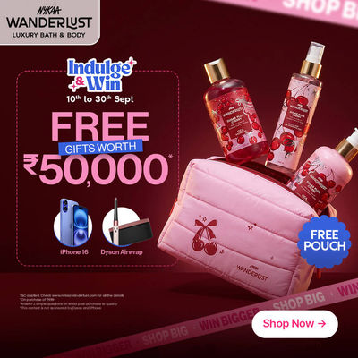 Nykaa Wanderlust - Indulge & Win | Free Gifts Worth ₹50,000