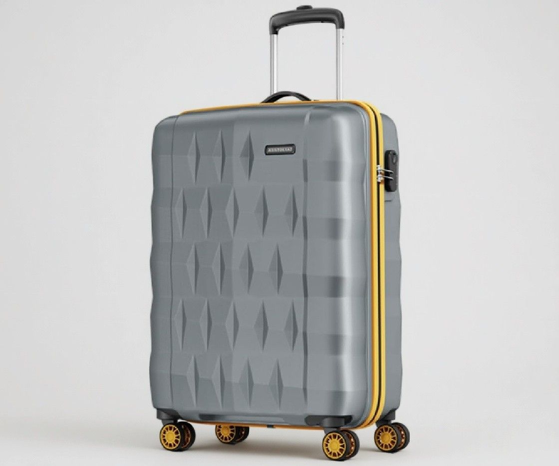Aristocrat Comet Cabin Polycarbonate Hard Case 8-Wheel Trolley Bag, Grey
