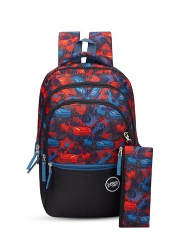 Lavie Sport Race Backpack | 22 Liters | Rain Cover | Gift for Boys & Girls