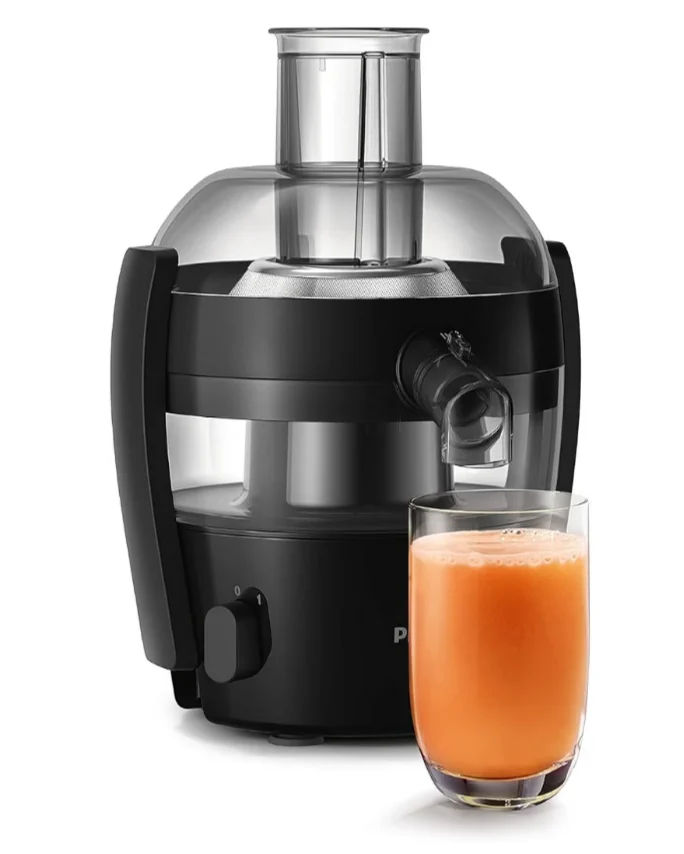 Philips HR1832/00 Centrifugal Juicer Fruits & Vegetables, 1.5L Capacity 500W Juicer | XL Feeding Tube | QuickClean Technology | Compact Design | Ink Black