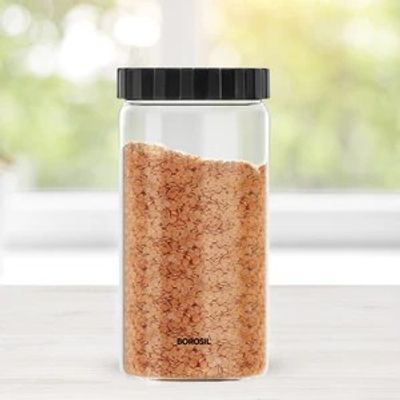 BOROSIL Glass Grocery Container - 1.2 L (Clear)